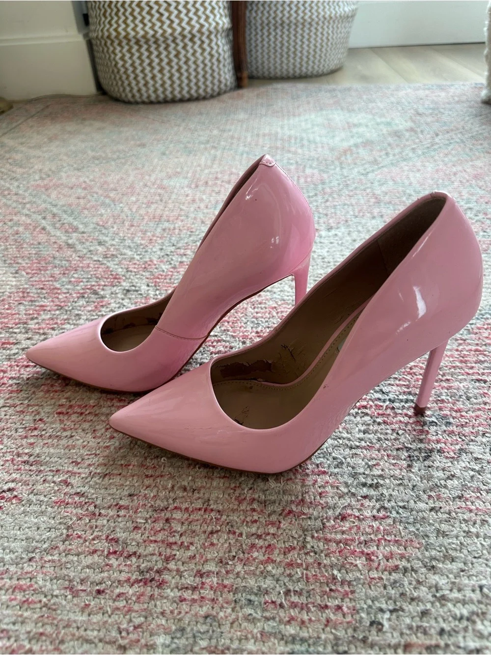 Steve Madden Barbie Light Pink Patent Leather Pointed Toe Pumps size 7